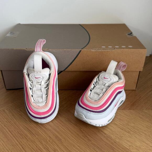Nike Air Max 97 ‘Pinksicle/Summit White Toddler Sneakers- SZ 5 C - Picture 8 of 13